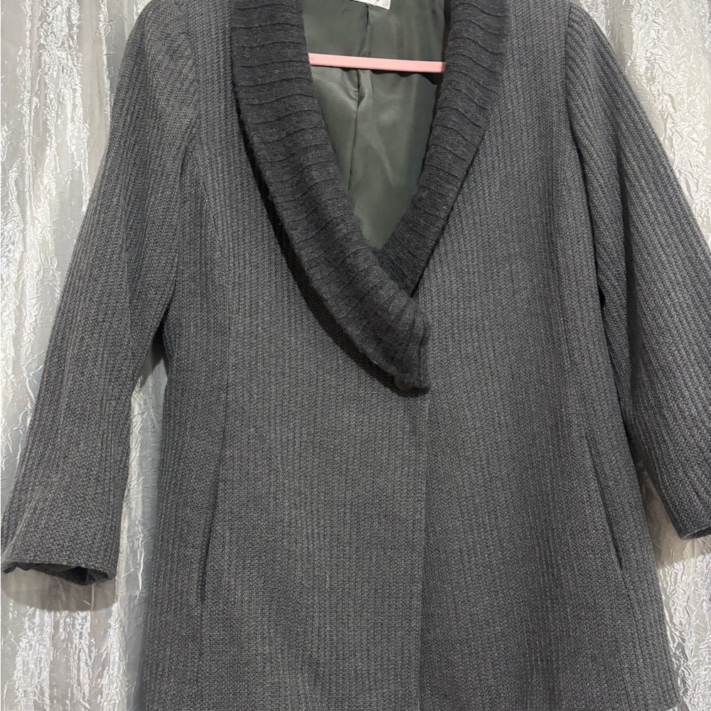 Armani Collezioni Gray Cardigan Sweater